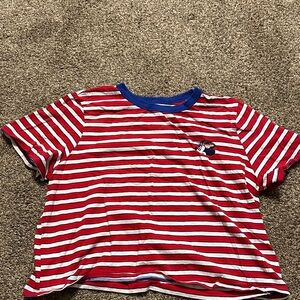 Old Navy Red and White Striped Tee
